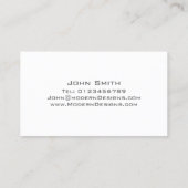 Einfache moderne Blue Swoosh - Visitenkarte (Rückseite)