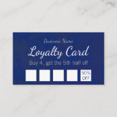 Einfache moderne Blue Watercolor Overlay Business Treuekarte (Vorderseite)