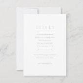 Einfache moderne Blue Wedding Card Einladung (Vorderseite)
