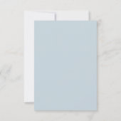 Einfache moderne Blue Wedding Card Einladung (Rückseite)