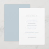 Einfache moderne Blue Wedding Card Einladung (Vorne/Hinten)