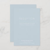 Einfache moderne Blue Wedding Card Einladung (Vorne/Hinten)