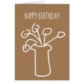 Einfache moderne Blume weiß (Vorne)