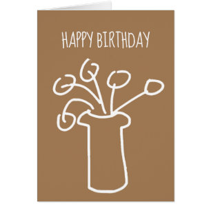 Einfache moderne Blume weiß