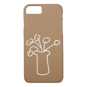 Einfache moderne Blume weiß Case-Mate iPhone Hülle (Rückseite)
