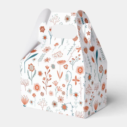 Einfache, moderne Blumen Geschenkschachtel (Rückseite)