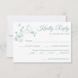 Einfache, moderne, blumengeschmückte Orchidee RSVP Karte
