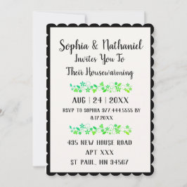 Einfache Moderne Blumenwelt Neues Zuhause Celebrat Einladung