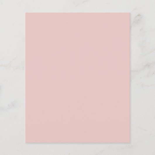 Einfache, moderne Blush Hochzeitseinladung (Rückseite)
