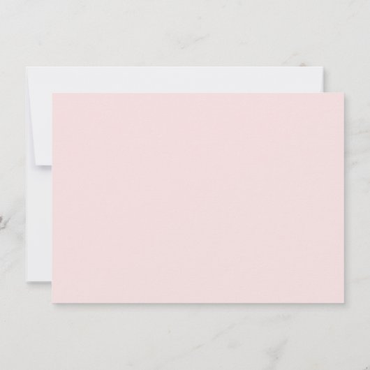Einfache, moderne Blush Pink Border Handgeschriebe Mitteilungskarte (Rückseite)