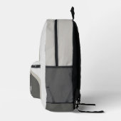 Einfache moderne Bogenart mit Monogramm Initial Bedruckter Rucksack (Rechts)