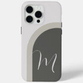 Einfache moderne Bogenart mit Monogramm Initial Case-Mate iPhone Hülle (Rückseite)