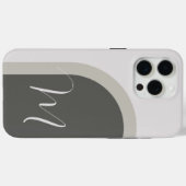 Einfache moderne Bogenart mit Monogramm Initial Case-Mate iPhone Hülle (Rückseite (Horizontal))