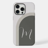 Einfache moderne Bogenart mit Monogramm Initial iPhone Hülle (Rückseite)