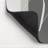Einfache moderne Bogenart mit Monogramm Initial Mousepad (Ecke)