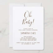 Einfache moderne Bohemische Geschlechtsneutrale Ba Einladung (Vorderseite)