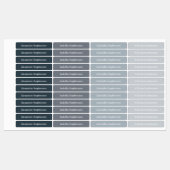 Einfache moderne Boho Blue Gray Custom Etiketten (Blatt)