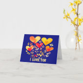 EINFACHE MODERNE BOHO HERZPETALE "I LIEBE YOU" KARTE (Gelbe Blume)