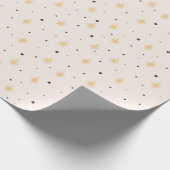 Einfache moderne Boho Minimalistisch Star Weihnach Geschenkpapier (Ecke)
