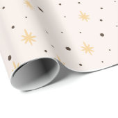 Einfache moderne Boho Minimalistisch Star Weihnach Geschenkpapier (Rolleneckpunkt)