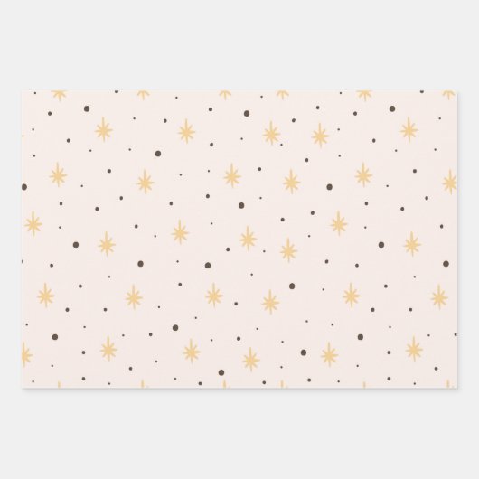 Einfache moderne Boho Minimalistische Weihnachten Geschenkpapier Set (Vorderseite 3)