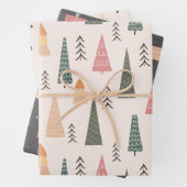 Einfache moderne Boho Minimalistische Weihnachten Geschenkpapier Set (Beispiel)