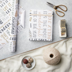 Einfache moderne Boho Minimalistische Weihnachts-R Geschenkpapier