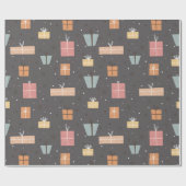 Einfache moderne Boho Minimalistische Weihnachtsge Geschenkpapier (Flach)