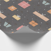 Einfache moderne Boho Minimalistische Weihnachtsge Geschenkpapier (Ecke)