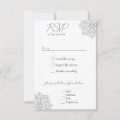 Einfache moderne Boho Monogram Mandala Wedding RSVP Karte (Vorderseite)