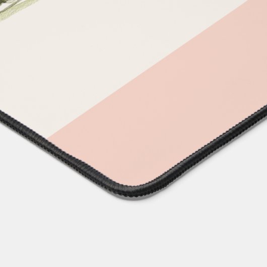 Einfache moderne Boho-Wildblumen in Soft Pink Schreibtischunterlage (Ecke)