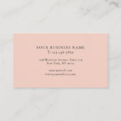 Einfache moderne Boho-Wildblumen in Soft Pink Visitenkarte (Rückseite)