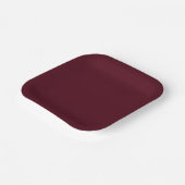 Einfache moderne Bordeauxfarbene Papierplatte Pappteller (Gewinkelt)