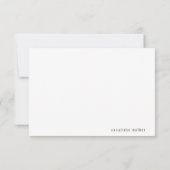 Einfache moderne botanische Gewohnheit Vielen Dank Dankeskarte (Rückseite)