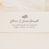 Einfache, moderne botanische Hochzeitsadresse Gummistempel