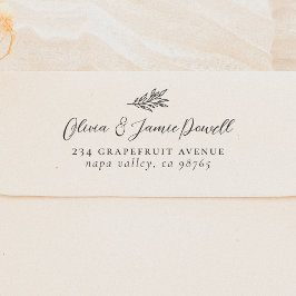 Einfache, moderne botanische Hochzeitsadresse Gummistempel