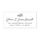 Einfache moderne botanische Hochzeitsstimmung - Rü Permastempel (Design)