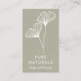 Einfache moderne botanische Leaf Grün Moderne Natu Visitenkarte