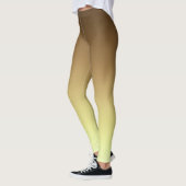 Einfache moderne braune goldene Farbe Leggings (Links)