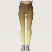 Einfache moderne braune goldene Farbe Leggings (Vorderseite)