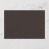 Einfache moderne braune QR-Code-Hochzeitsdetails Begleitkarte (Rückseite)