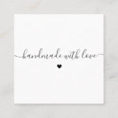 Einfache moderne Brown Smooth Vielen Dank Quadratische Visitenkarte (Rückseite)