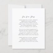 Einfache moderne Budget-Hochzeit Termin merken (Rückseite)