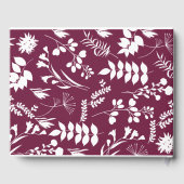 Einfache moderne Burgundy-Initials Wedding Gästebu Gästebuch (Rückseite)