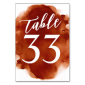Einfache, moderne Burnierfarben Tischnummer (Vorderseite)