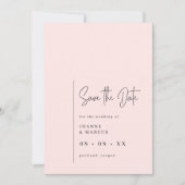 Einfache moderne Bush-Foto und QR-Code Save The Date (Vorderseite)