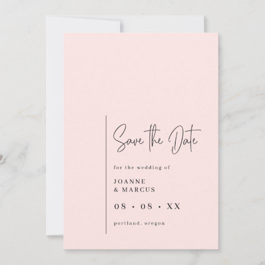 Einfache moderne Bush-Foto und QR-Code Save The Date (Vorderseite)