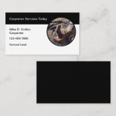 Einfache moderne Cartrier-Holzschnitzerei-Visitenk Visitenkarte (Vorne/Hinten)