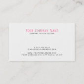 Einfache, moderne CEO-Fachvorlage Visitenkarte (Rückseite)