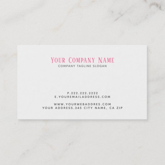 Einfache, moderne CEO-Fachvorlage Visitenkarte (Rückseite)